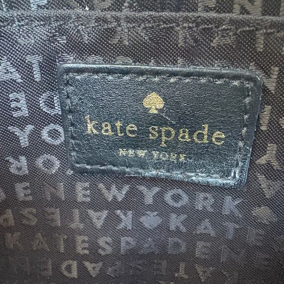 Kate Spade Helena Street Yulie Studded Wallet Wristlet Clutch Black Leather Moto - Picture 7 of 13